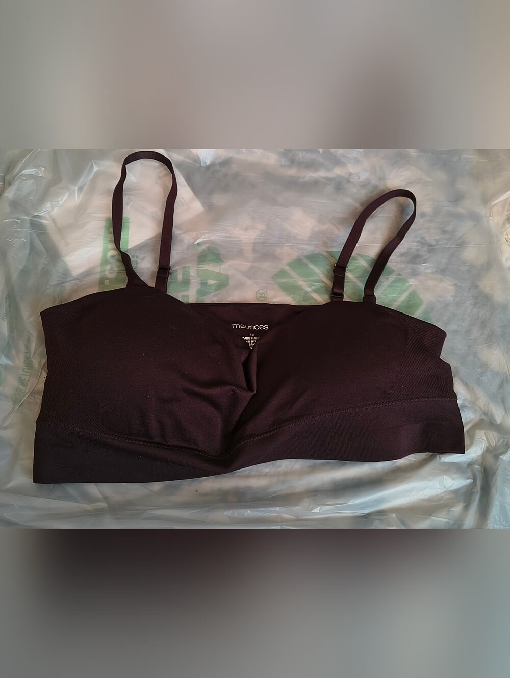 maurices Black Seamless Stretch Bralette with Adjustable Straps